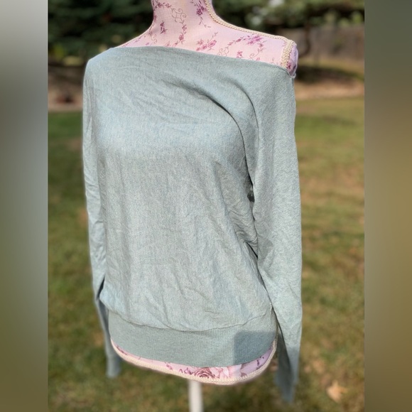 Minnie Rose cotton cashmere off the shoulder top (read description) - Picture 6 of 15